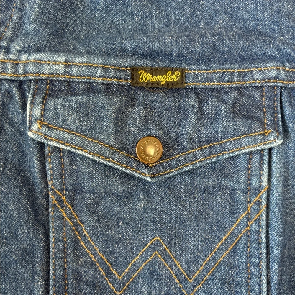 VTG Wrangler Long Sleeve Denim Jean Jacket Size Large